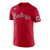Ohio State Buckeyes Nike Retro Script T-Shirt in Scarlet - Front View