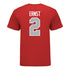 Ohio State Buckeyes Baseball #2 Marcus Ernst Student Athlete T-Shirt in Scarlet - Back View