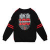 Ohio State Buckeyes 100th All Over Crewneck Sweatshirt in Red and Black - Back View
