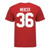 Ohio State Buckeyes Men's Lacrosse Student Athlete #36 Matt Mercer T-Shirt In Scarlet - Back View