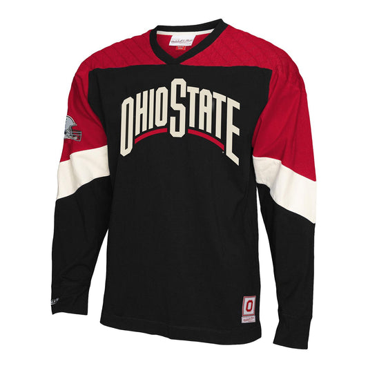 Ohio State Buckeyes Heavy Raglan Long Sleeve T-Shirt - Front View