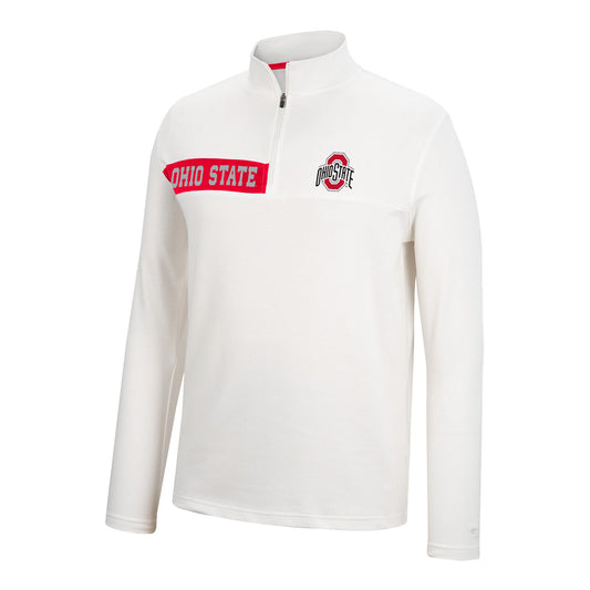 Ohio State Buckeyes Harrington Wind Shirt 1/4 Zip Jacket - Front View