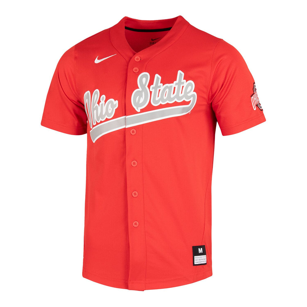 Men's Nike Steel/Scarlet Ohio State Buckeyes Game Jersey Size: Medium