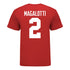 Ohio State Buckeyes Women's Lacrosse Student Athlete #2 Emily Magalotti T-Shirt In Scarlet - Back View