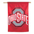 Ohio State Vertical Flag 28" X 40" in Scarlet - Front View