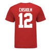 Ohio State Buckeyes Women's Lacrosse Student Athlete #12 Katie Chisholm T-Shirt In Scarlet - Back View