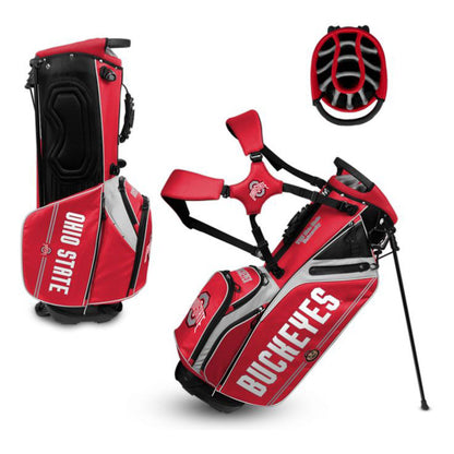 Ohio State Buckeyes Bucket III Cooler Cart Bag - Straps 