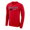 Ohio State Buckeyes Nike Legend Lacrosse Scarlet Long Sleeve T-Shirt