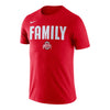 Ohio State Buckeyes Nike OSU Family T-Shirt in Scarlet - Front View