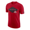 Ohio State Buckeyes Nike Modern College Red T-Shirt in Red - Front View