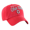 Ladies Ohio State Buckeyes Phoebe Clean Up Adjustable Hat in Scarlet - Angled Right View