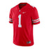 Ohio State Buckeyes Nike Football Game Jersey #1 in Scarlet- Front View