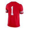 Ohio State Buckeyes Nike Football Game Jersey #1 in Scarlet - Back View