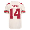 Ohio State Buckeyes Nike #14 Ja'Had Carter Student Athlete White Football Jersey - In White - Back View