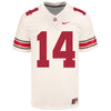 Ohio State Buckeyes Nike #14 Ja'Had Carter Student Athlete White Football Jersey - In White - Front View