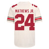 Ohio State Buckeyes Nike #24 Jermaine Mathews Jr. Student Athlete White Football Jersey - In White - Back View