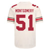Ohio State Buckeyes Nike #51 Luke Montgomery Student Athlete White Football Jersey - In White - Back View