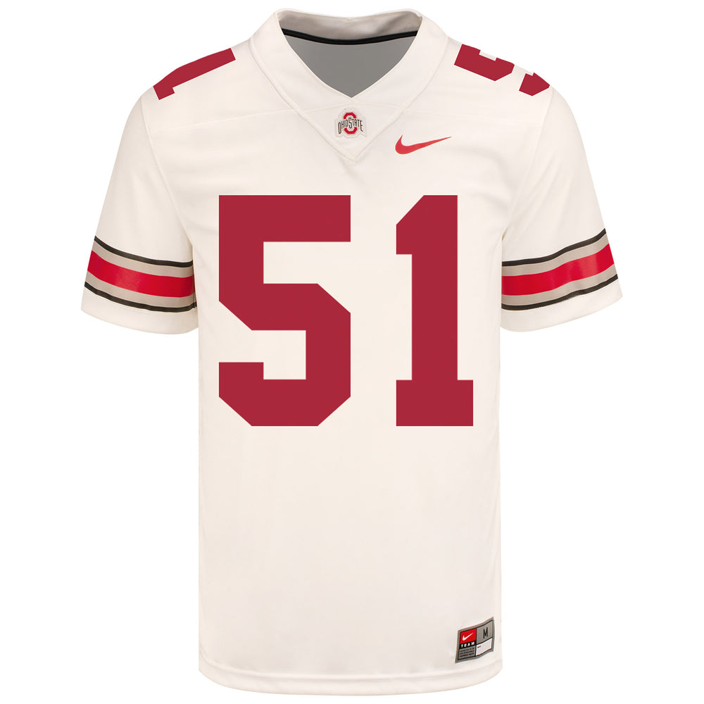 Ohio State Buckeyes Nike #49 Patrick Gurd Student Athlete White Football Jersey / 2X-Large