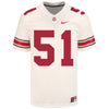 Ohio State Buckeyes Nike #51 Luke Montgomery Student Athlete White Football Jersey - In White - Front View