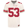 Ohio State Buckeyes Nike #53 Will Smith Jr. Student Athlete White Football Jersey - In White - Front View