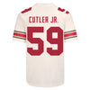 Ohio State Buckeyes Nike #59 Victor Cutler Jr. Student Athlete White Football Jersey - In White - Back View