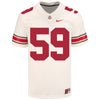 Ohio State Buckeyes Nike #59 Victor Cutler Jr. Student Athlete White Football Jersey - In White - Front View
