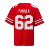 Ohio State Buckeyes Nike #62 Joshua Padilla Student Athlete Scarlet Football Jersey - In Scarlet - Back View