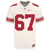 Ohio State Buckeyes Nike #67 Austin Siereveld Student Athlete White Football Jersey - In White - Front View