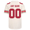 Adult Ohio State Buckeyes Personalized White Game Jersey - Back View