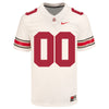 Adult Ohio State Buckeyes Personalized White Game Jersey - Front View