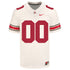 Adult Ohio State Buckeyes Personalized White Game Jersey - Front View