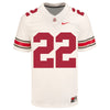 Ohio State Buckeyes Nike #22 Steele Chambers Student Athlete White Football Jersey - Front View
