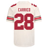 Ohio State Buckeyes Nike #28 Reid Carrico Student Athlete White Football Jersey - Back View