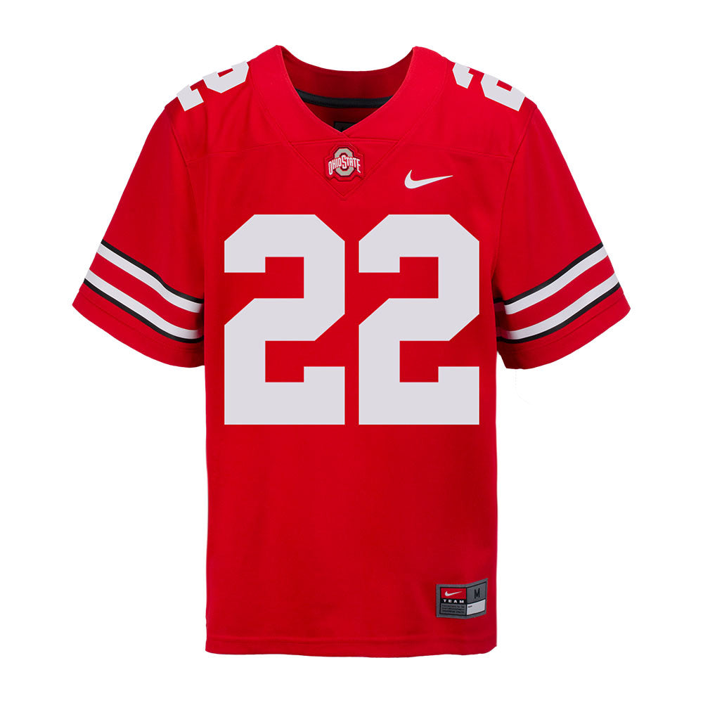 Men's Nike Steel/Scarlet Ohio State Buckeyes Game Jersey Size: Medium