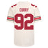Ohio State Buckeyes Caden Curry #92 Student Athlete White Football Jersey - Back View
