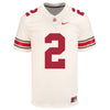 Ohio State Buckeyes Nike #2 Emeka Egbuka Student Athlete White Football Jersey - Front View