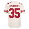 Ohio State Buckeyes Tommy Eichenberg Nike #35 Student Athlete White Football Jersey - Back View