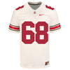 Ohio State Buckeyes Nike #68 George Fitzpatrick Student Athlete White Football Jersey - Front View