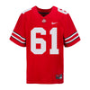 Ohio State Buckeyes Nike #61 Jack Forsman Student Athlete Scarlet Football Jersey - Front View