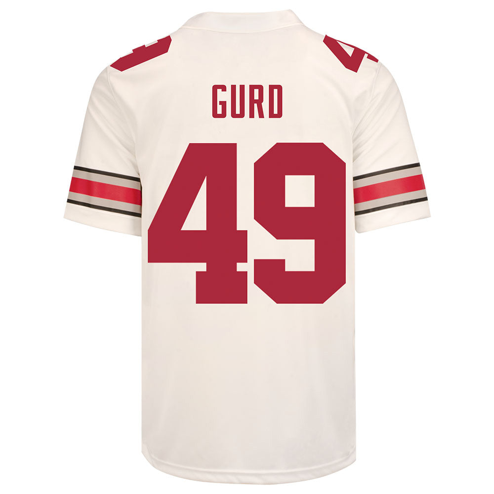 white and red 49ers jersey
