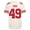Ohio State Buckeyes Nike #49 Patrick Gurd Student Athlete White Football Jersey - Back View