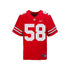 Youth Ohio State Buckeyes #58 Ty Hamilton Student Athlete Football Jersey in Scarlet - Front View