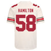 Ohio State Buckeyes Nike #58 Ty Hamilton Student Athlete White Football Jersey - Back View