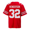 Ohio State Buckeyes Nike #32 TreVeyon Henderson Student Athlete Scarlet Football Jersey - Back View