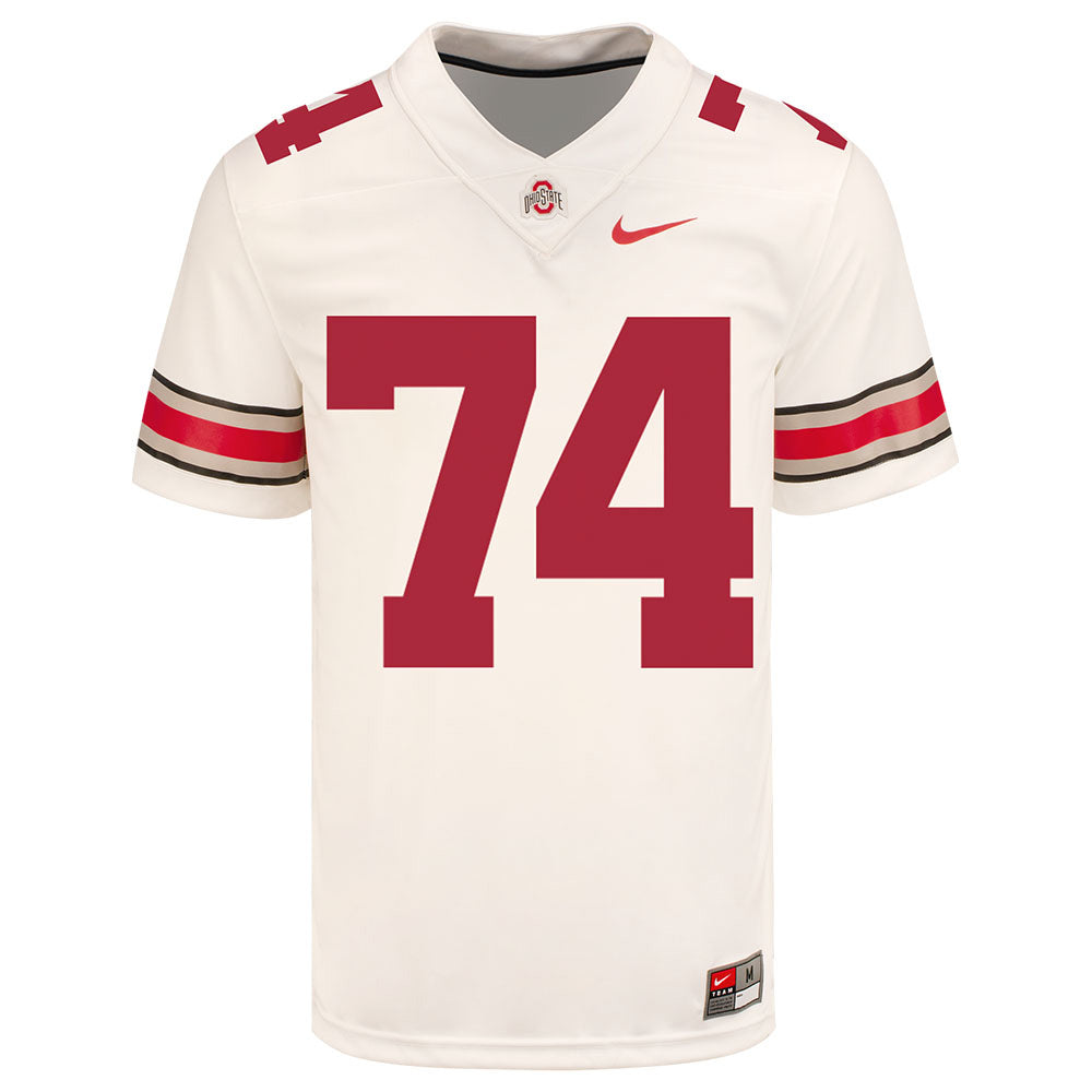 Ohio State Buckeyes Nike #69 Trey Leroux Student Athlete White Football Jersey / Medium