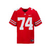 Youth Ohio State Buckeyes #74 Donovan Jackson Student Athlete Football Jersey in Scarlet - Front View