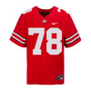 Ohio State Buckeyes Nike #78 Jakob James Student Athlete Scarlet Football Jersey - Front View