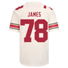 Ohio State Buckeyes Nike #78 Jakob James Student Athlete White Football Jersey - Back View