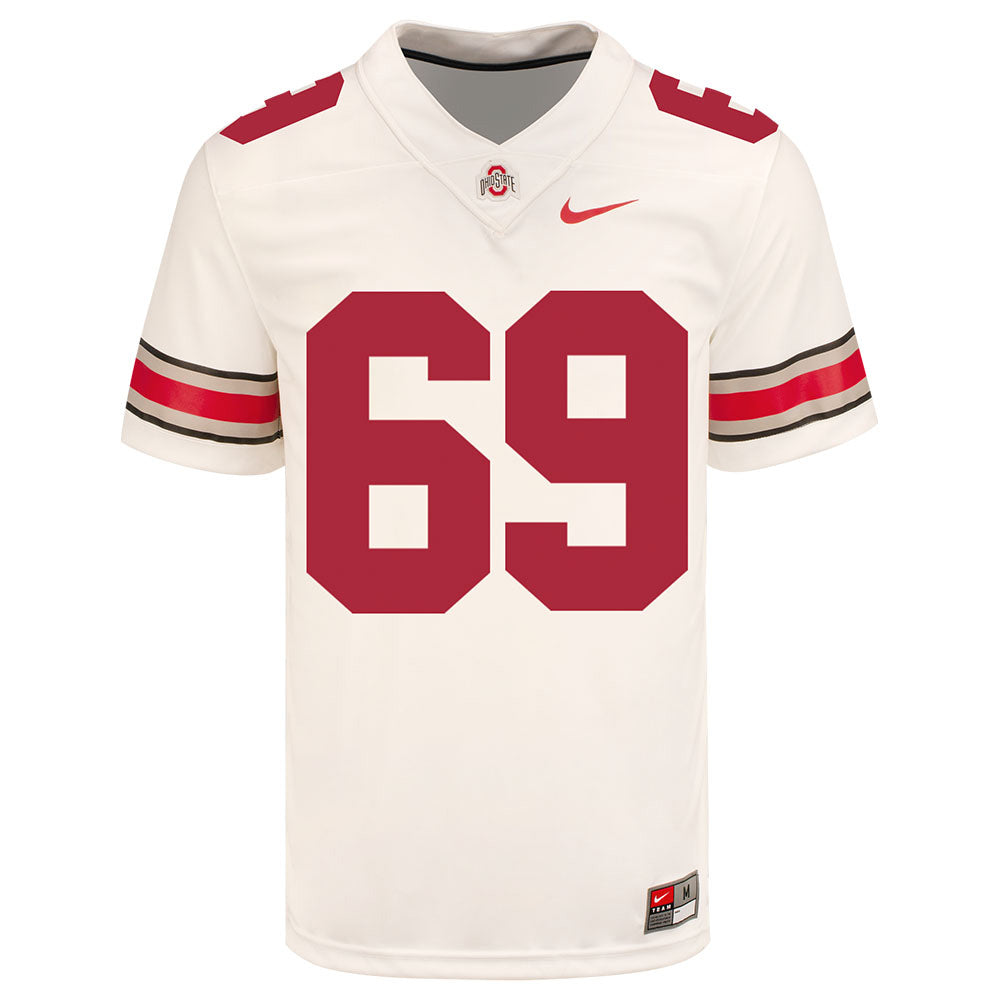 Ohio State Buckeyes Nike #69 Trey Leroux Student Athlete White