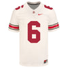 Ohio State Buckeyes Nike #6 Kyle McCord Student Athlete White Football Jersey - Front View